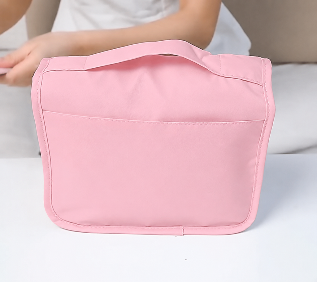 ByMinoo Hangende Toilettas - Ruime Make-up & Reistas met Haak - Roze